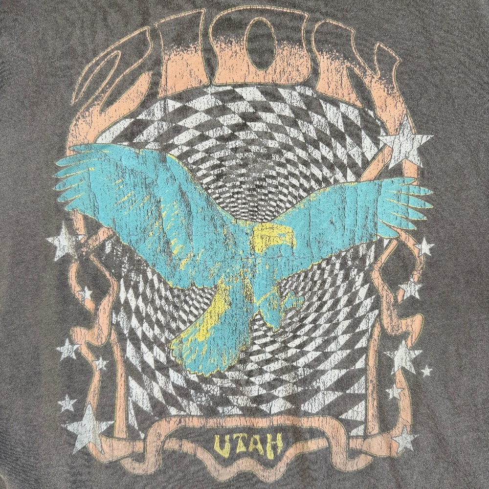 Girl Dangerous Zion Utah Eagle Graphic Tee Size M